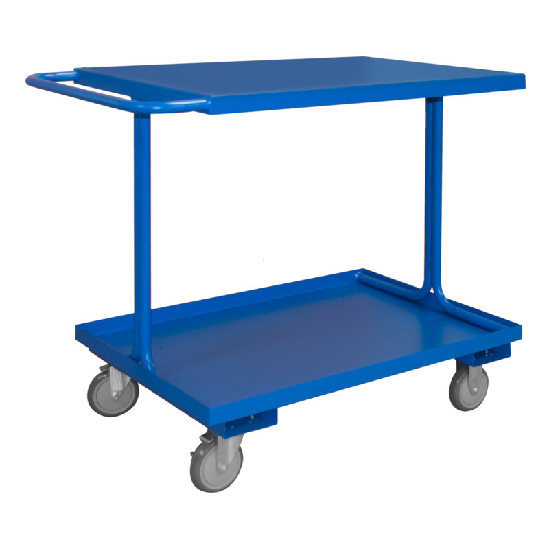 Blue 2 Shelf Easy Access Shelf Cart